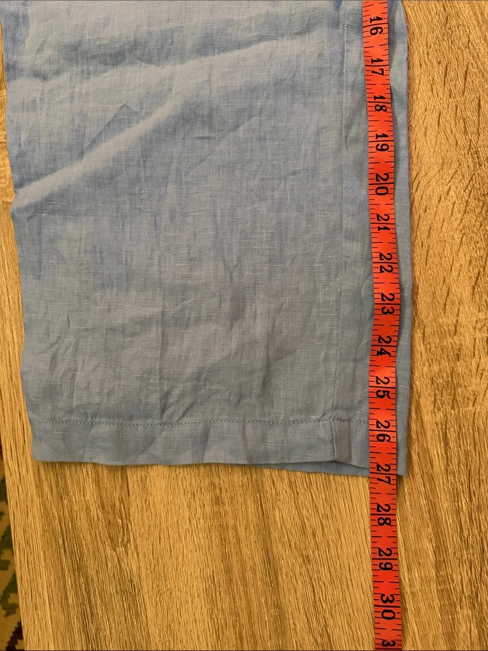Banana Republic Light Blue Wide-Leg Linen Pants Size M